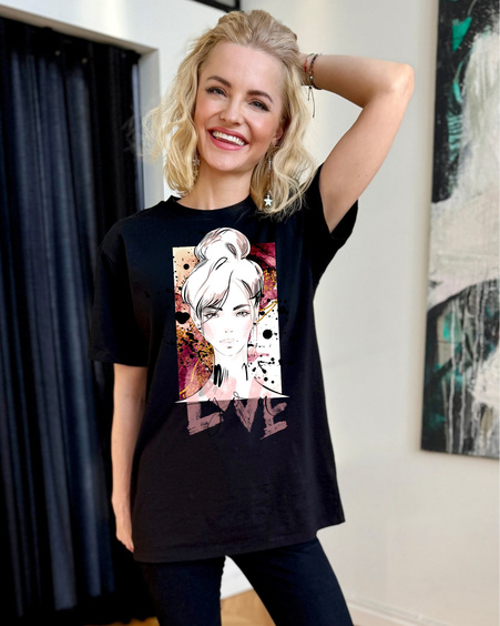 JUST LOVE UNISEX T-SHIRT BLACK