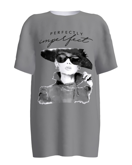Perfectly imperfect grey T-shirt