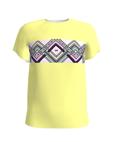 COLORFUL ETHNIC T-SHIRT YELLOW