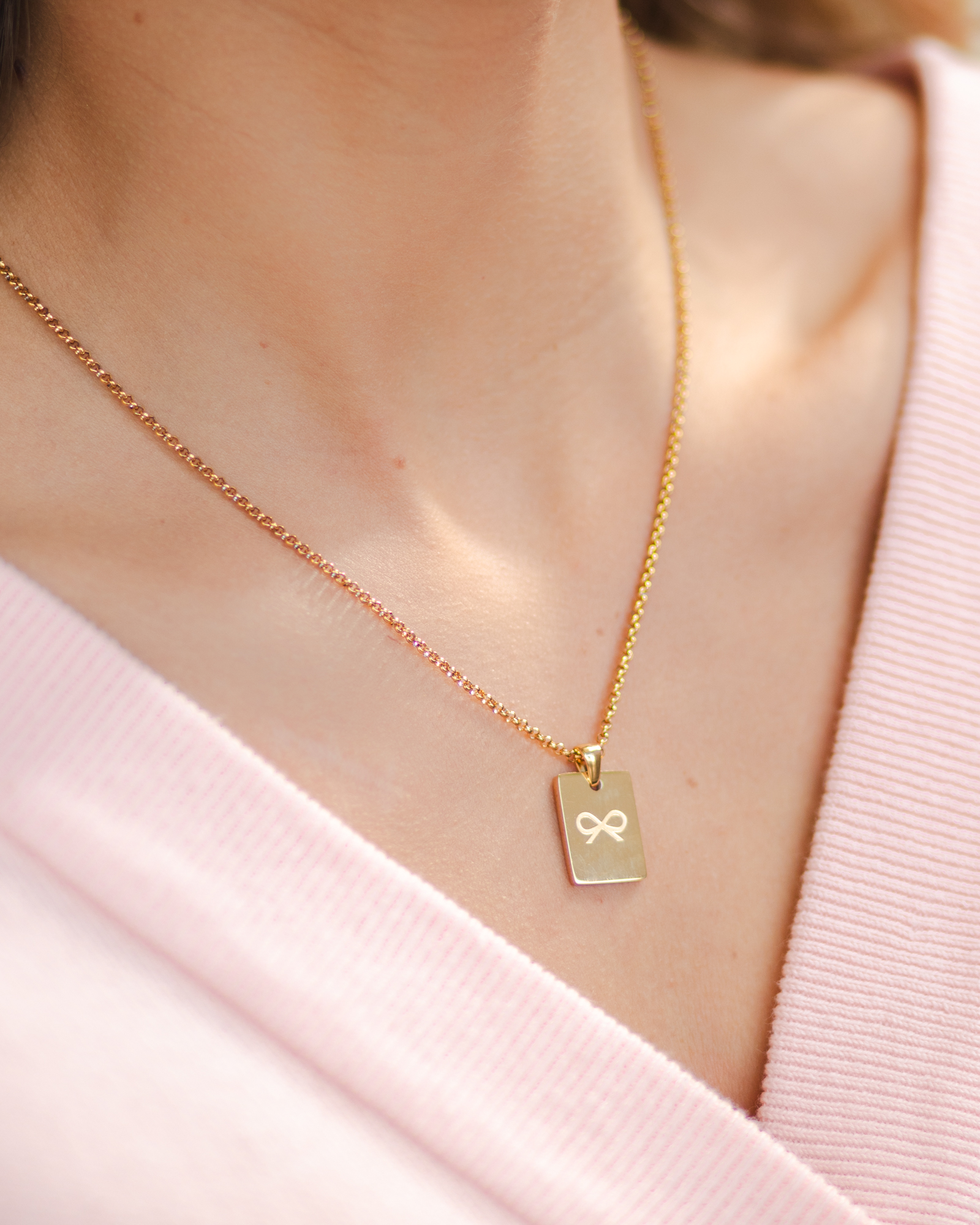 【Holly】TOGA square case necklace トーガ TD BOW NECKLACE GOLD - Tallinn Dolls