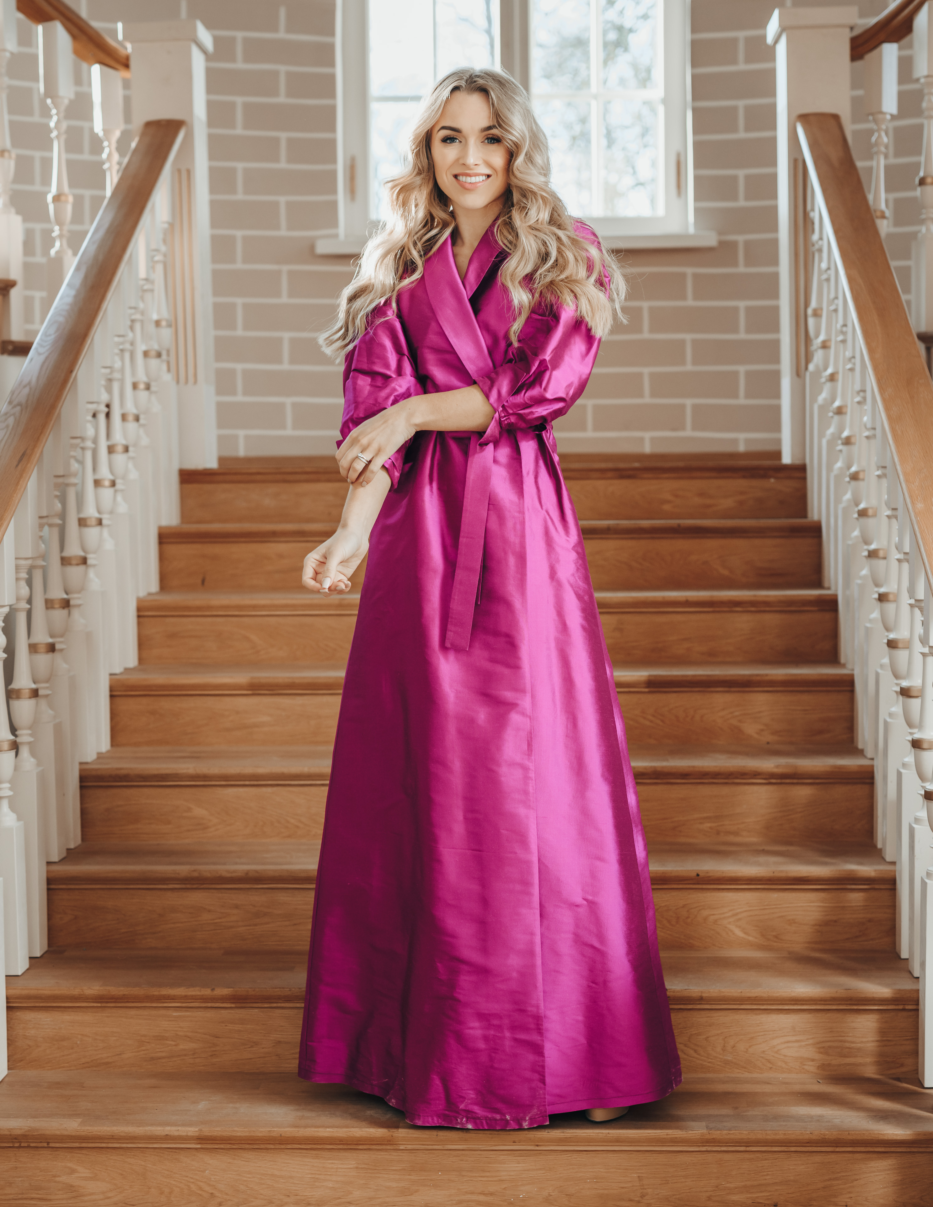 purple silk maxi dress